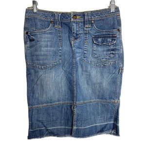 Vintage Candies Skirt Junior Miss Size 3 Blue Denim Distressed Medium Wash